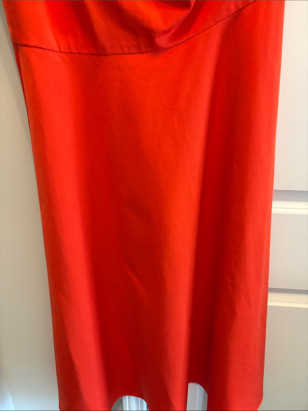 kate spade orange One-Shoulder Knot Midi Dress - Picture 5 of 8